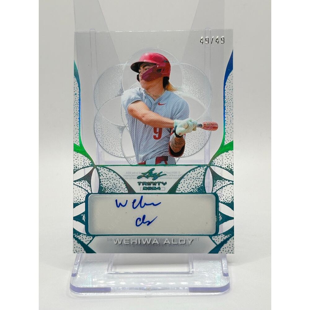 2024 Leaf Trinity Wehiwa Aloy Acetate Platinum Auto 49/49 SP Baltimore Orioles